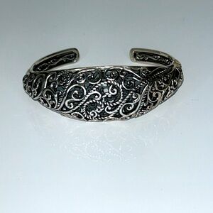 Designer Carolyn Pollack Pollack Sterling Silver Bracelet Goth Victorian